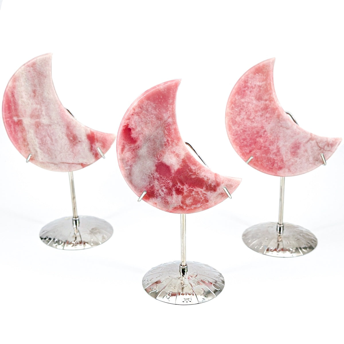 1 count "Handmade Labradorite Moon Ornament - Unique Decor with Celestial Allure" Moonstone Crystal Crystal Carvings