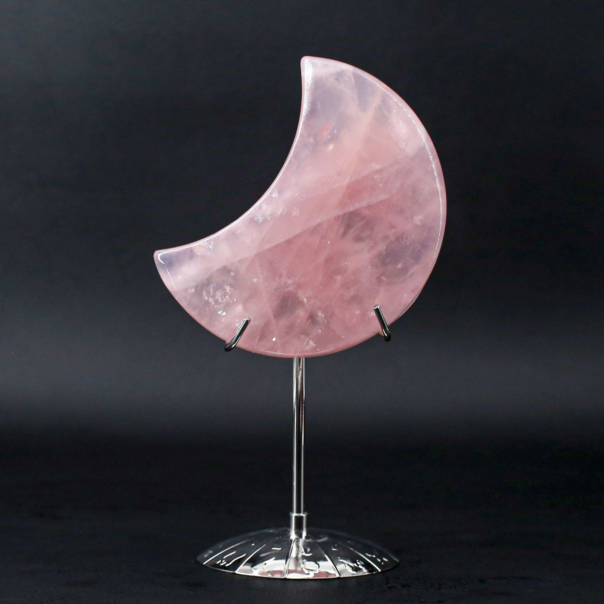 1 count "Handmade Labradorite Moon Ornament - Unique Decor with Celestial Allure" Moonstone Crystal Crystal Carvings